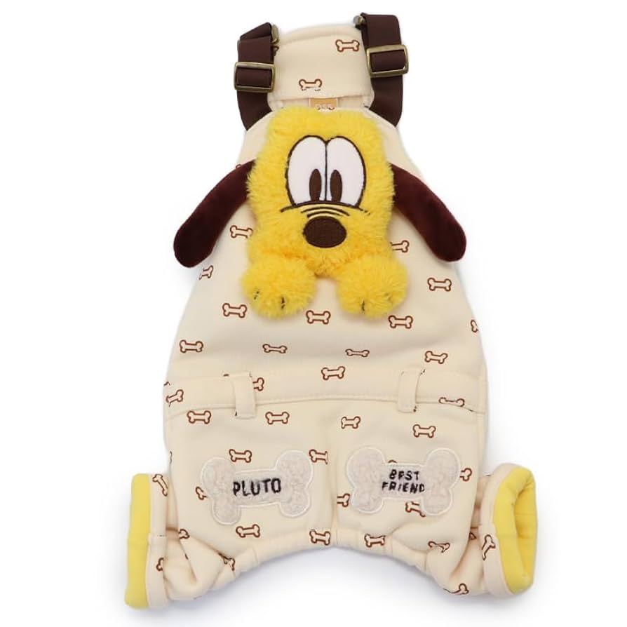 ペットパラダイスDisney ミッキーマウス 犬服オーバーオール他 2点セット ディズニー ミッキーマウス＆プルート お散歩柄オーバーオール